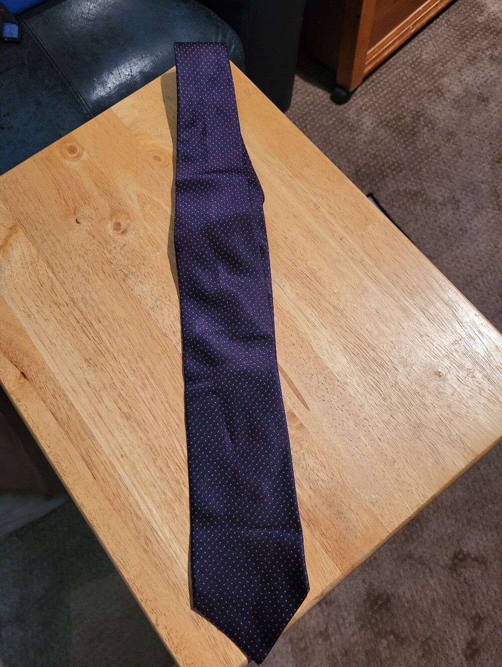 Vintage Andrew's Ties Zadi Milano Micro Dot Silk Tie Made In Italy